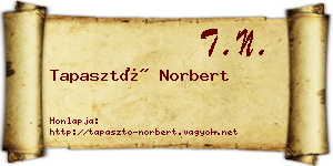 Tapasztó Norbert névjegykártya