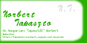 norbert tapaszto business card